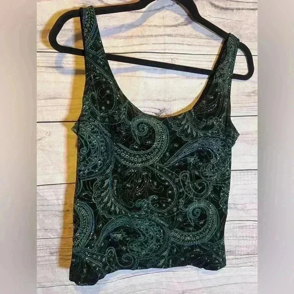 Alex Evening Vintage Paisley Glittering Top - Picture 1 of 7